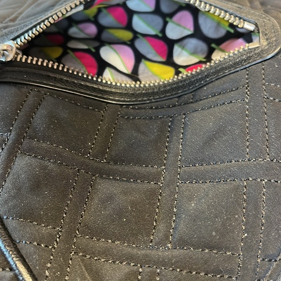 Vera Bradley Black Quilted Shoulder Bag Handbag Purse Like new soft - Picture 11 of 14